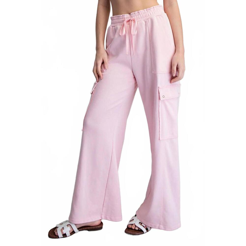 NEW EE:SOME lucy washed cargo sweatpants in pink